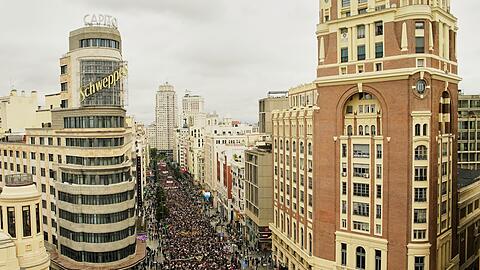Zehntausende haben am Wochenende in Spanien wie hier in der Hauptstadt Madrid gegen die Wohnungsnot demonstriert. (Archivbild)
