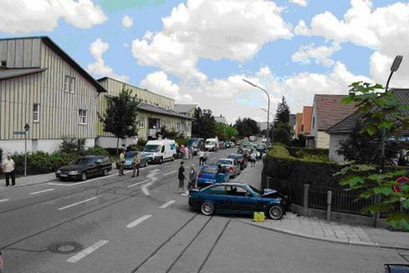 Die Fahrt endete an diesem Gartenzaun.