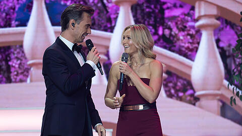 Florian Silbereisen und Helene Fischer sangen gemeinsam auf der Bühne.