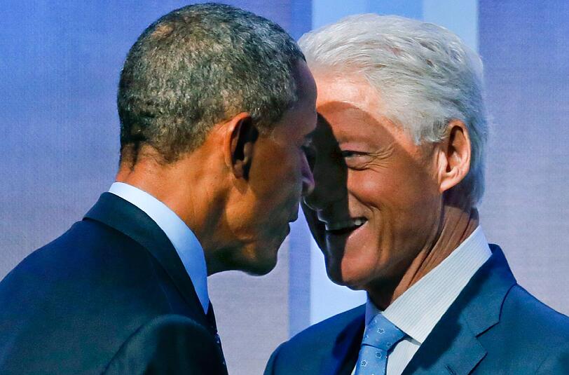 POTUS und FLOTUS: Barack Obama und Bill Clinton haben auf Twitter Spaß gemacht.