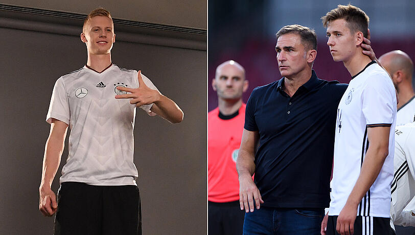 Aussortiert: Timo Baumgartl und Waldemar Anton (rechts, neben U21-Bundestrainer Stefan Kuntz). Aussortiert: Timo Baumgartl und Waldemar Anton (rechts, neben U21-Bundestrainer Stefan Kuntz).