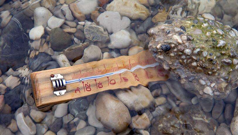 Nichts für Warmduscher: Die Wassertemperatur liegt bei ca. fünf Grad Nichts für Warmduscher: Die Wassertemperatur liegt bei ca. fünf Grad