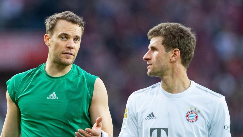 Manuel Neuer und Thomas Müller im Gespräch. Foto: Guido Kirchner/dpa Manuel Neuer und Thomas Müller im Gespräch. Foto: Guido Kirchner/dpa