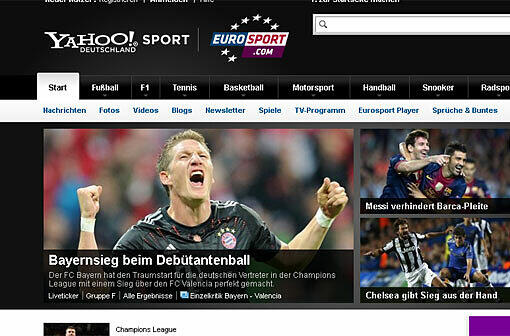 Eurosport und Yahoo schreiben: "Bayernsieg beim Debütantenball"