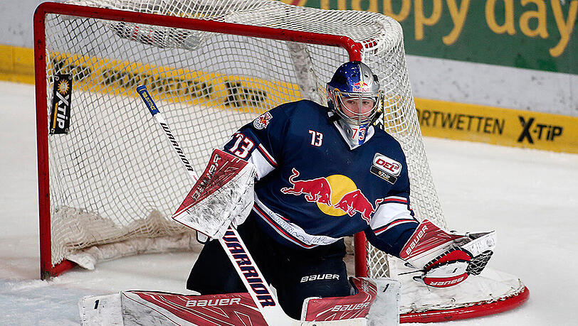 Tolle Fangquote: Goalie David leggio vom EHC Red Bull München. Tolle Fangquote: Goalie David leggio vom EHC Red Bull München.