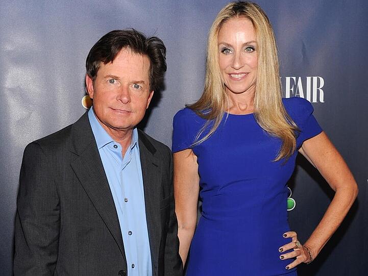 Michael J. Fox und seine Frau Tracy bei der NBC-Party