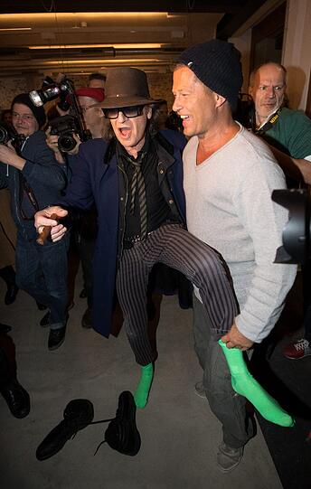 Haben Spaß zusammen: Til Schweiger und Sänger Udo Lindenberg.