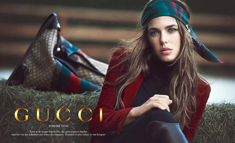 Charlotte Casiraghi modelt für Gucci