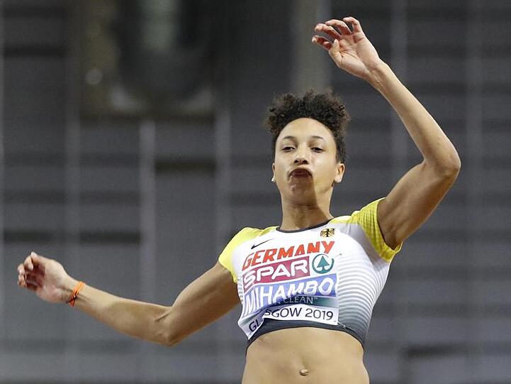 Malaika Mihambo hat sich in Glasgow für das Finale qualifiziert.