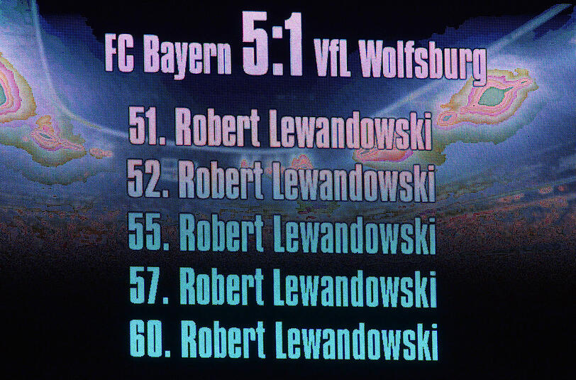 Mit seinem Fünferpack innerhalb von neun Minuten gegen Wolfsburg sicherte sich Robert Lewandowski gleich mehrere Einträge ins Guinness Buch der Rekorde. Mit seinem Fünferpack innerhalb von neun Minuten gegen Wolfsburg sicherte sich Robert Lewandowski gleich mehrere Einträge ins Guinness Buch der Rekorde.