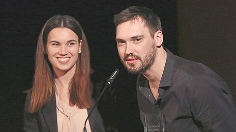 Regisseur Aron Lehmann ("Das schönste Mädchen der Welt") mit der "Schönen Münchnerin 2018", Sophia Kohler.