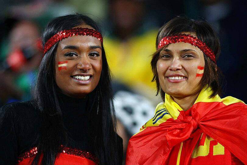 Auch der iberische Nachbar der Portugiesen kann überzeugen: Spanien überzeugt auch mit seinen Fans.