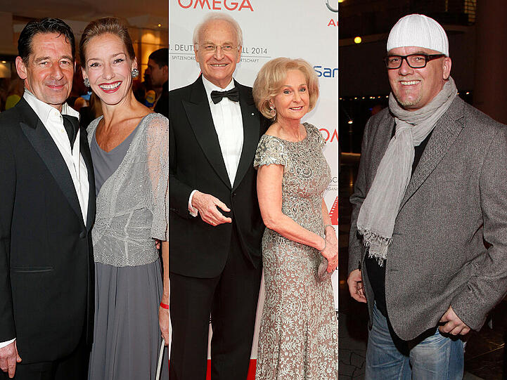 Freuen sich auf das Fest: Max Tidof und Lisa Seitz (l.), Edmund und Karin Stoiber (m.) und DJ Ötzi (r.)