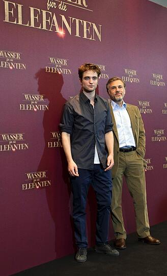 Beim Photocall: Robert Pattinson und Christoph Waltz.