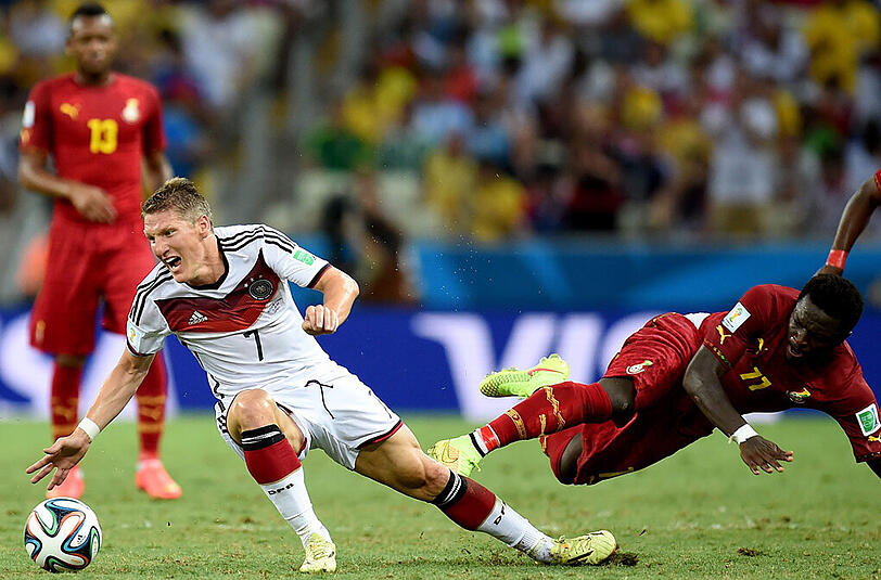 Bastian Schweinsteiger spielte gegen Ghana das erste Mal bei dieser WM.