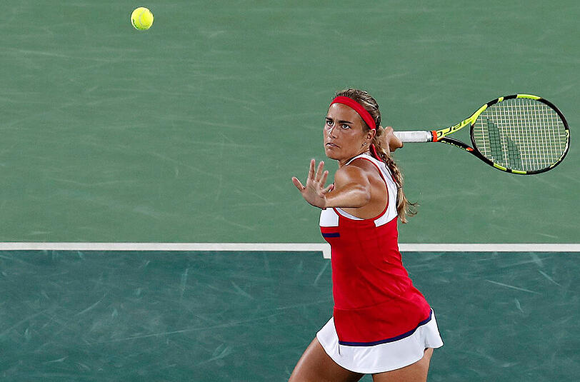 Gegen Monica Puig aus Puero Rico.