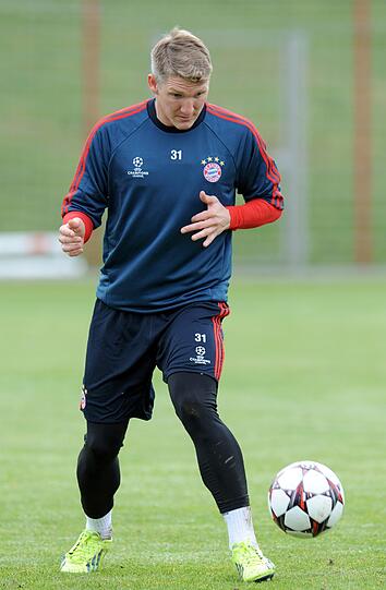 Bastian Schweinsteiger beim individuellen Training am Mittwoch. Die Bilder.