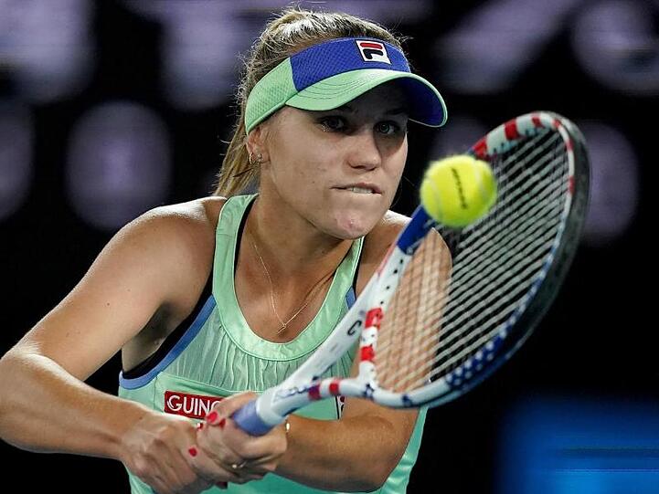 Sofia Kenin im Finale in Aktion.