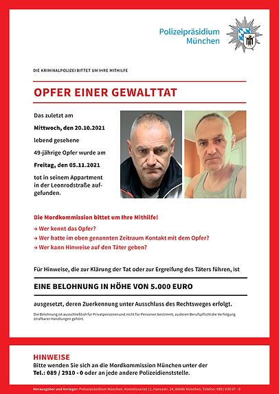 Mit diesem Plakat fahndet die Polizei nach dem oder den Tätern. Mit diesem Plakat fahndet die Polizei nach dem oder den Tätern.