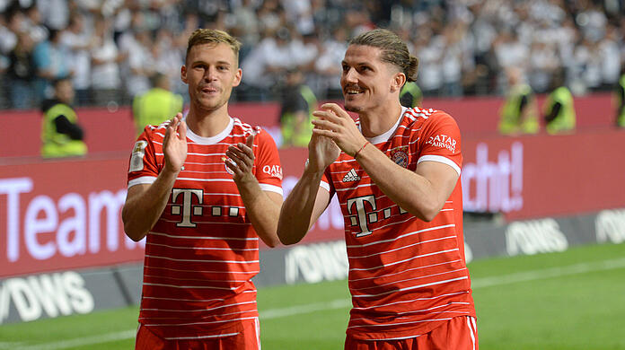 Marcel Sabitzer (r.) ist aktuell an der Seite von Joshua Kimmich im Mittelfeld des FC Bayern gesetzt.