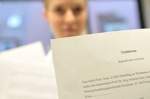 Der Vertragsentwurf des Anwalts: Darin wollte er unter anderem die Zahlungsmodalitäten festlegen.