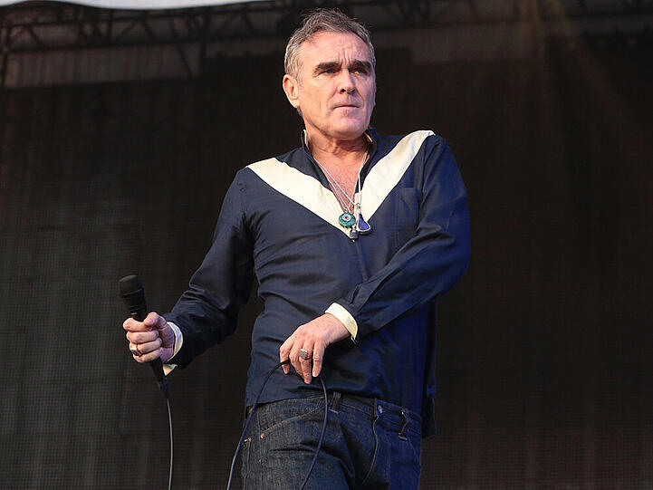 Sänger Morrissey bei einem Auftritt in Dover im Juni