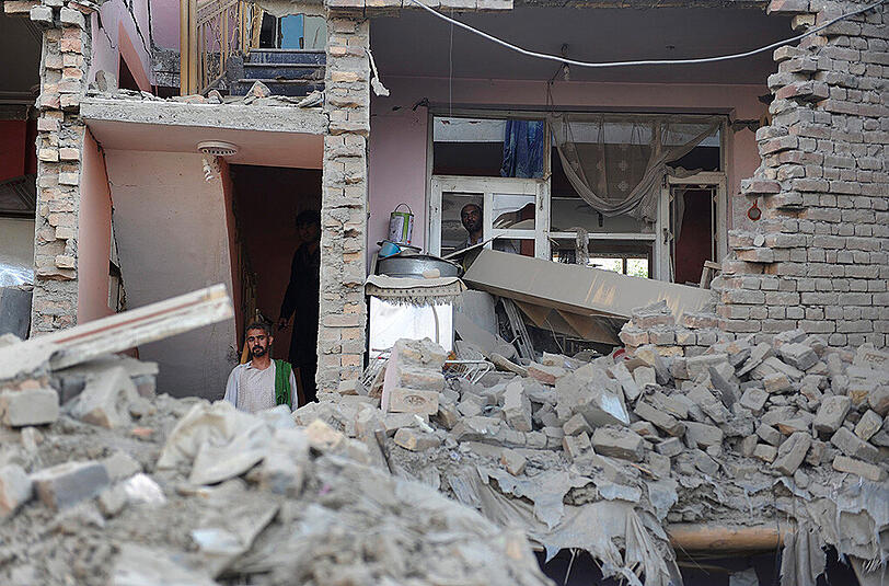 Autobombenanschlag in der afghanischen Hauptstadt Kabul: Dutzende Häuser wurden beschädigt.