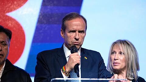 Gegenkandidat Jorge "Tuto" Quiroga hat die Stichwahl verloren.