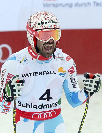 ...der als Ersatz für seinen verletzten Teamkollegen Johan Clarey 
antrat und....