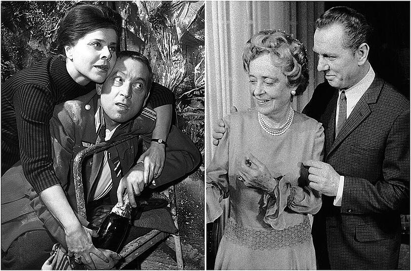 Horst Keitel (rechtes Bild) bekannt aus der Fernsehserie "Percy Stuart", hat sich zusammen mit seiner Frau Herta Kravina (links) das Leben genommen.