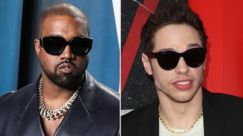 Der Kampf zwischen Kanye West (l.) und Pete Davidson geht weiter.