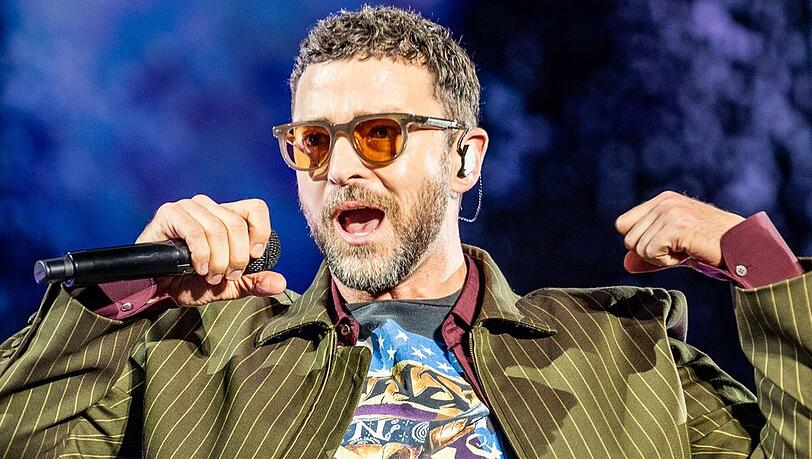 Justin Timberlake Anfang Juni in Mailand auf der Bühne.