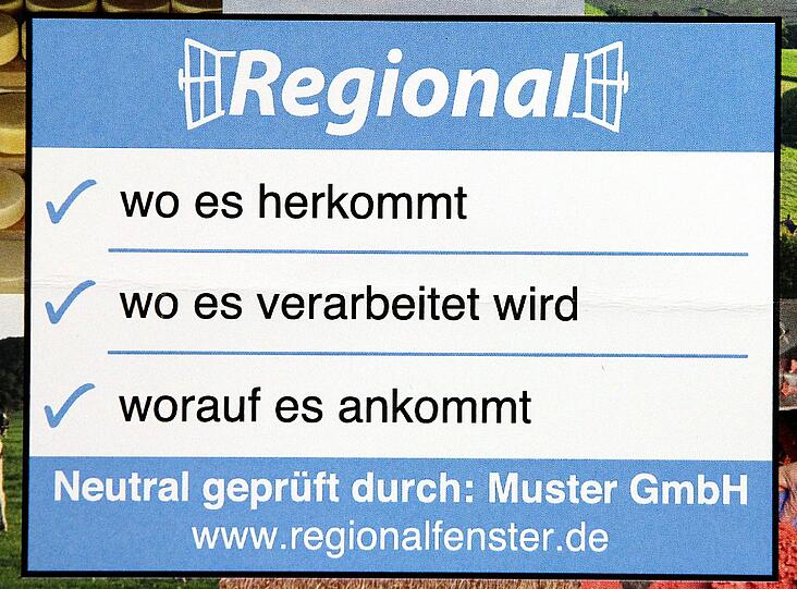 So sieht das neue Siegel aus: Es gibt an, wo die Zutaten herkommen und wo sie verarbeitet wurden.