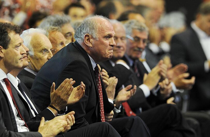 Uli Hoeneß am Freitagabend im Audi Dome.