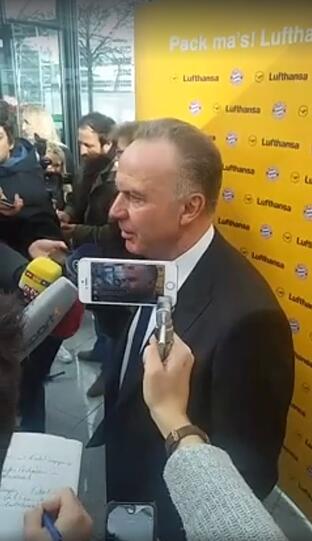 Bayern-Boss Karl-Heinz Rummenigge stand der Presse Rede und Antwort.