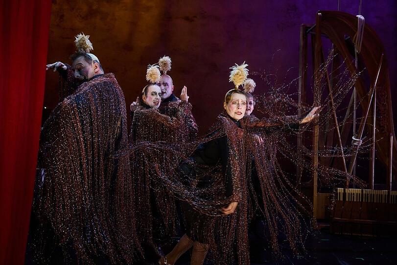 Edmund Telgenkämper, André Benndorff, Martin Weigel, Johanna Eiworth und Annika Neugart in „Play Auerbach“.