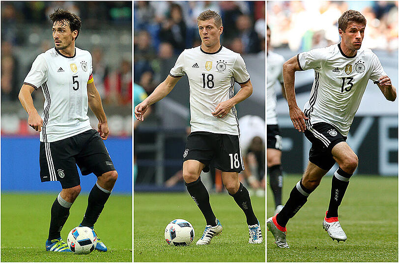 Der Spielerrat: Mats Hummels, Toni Kroos und Thomas Müller (v.l.).