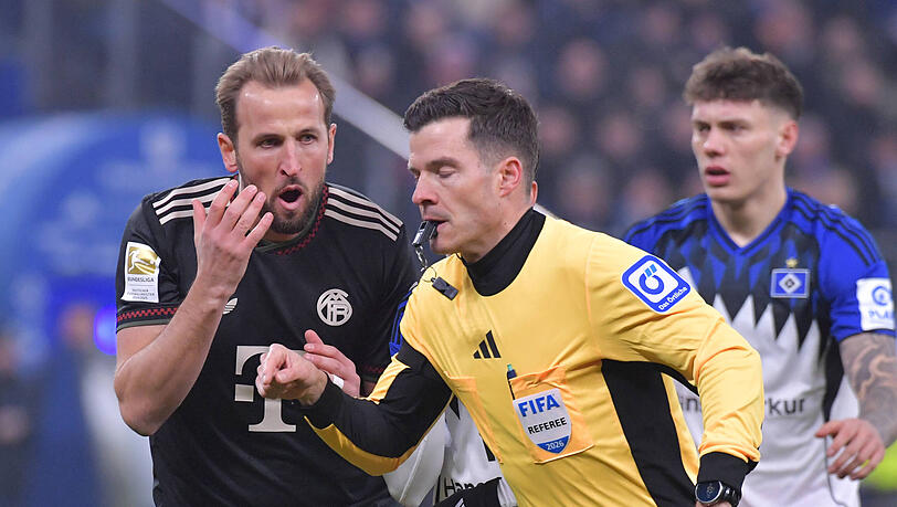 "The worst I&rsquo;ve ever met in football": Die Meinung von Harry Kane (l.) zur Leistung von Schiedsrichter Harm Osmers beim Duell mit dem HSV l&auml;sst wenig Interpretationsspielraum.