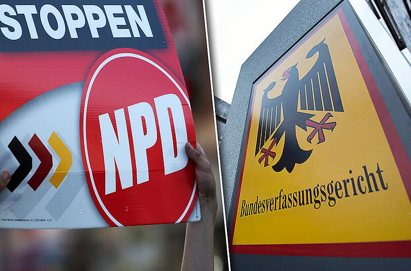 Das Bundesverfassungsgericht in Karlsruhe setzt sich ab März 2016 mit einem möglichen Verbot der rechtsextremen NPD auseinander.