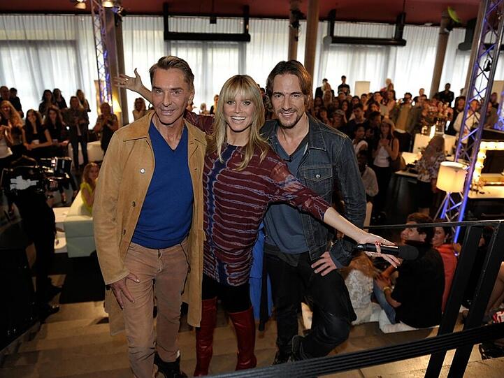 Die diesjährige "GNTM"-Jury: Wolfgang Joop (li.), Heidi Klum und Thomas Hayo