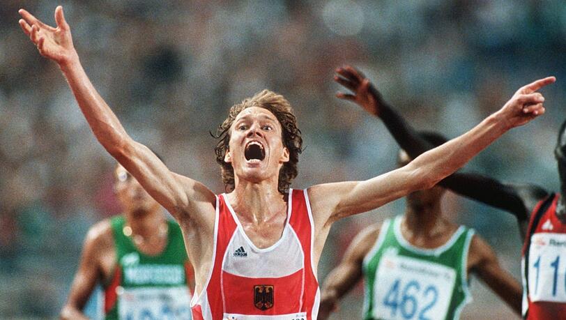 Der Höhepunkt seiner Karriere: 1992 in Barcelona wird Dieter Baumann Olympiasieger über 5000 Meter. Der Höhepunkt seiner Karriere: 1992 in Barcelona wird Dieter Baumann Olympiasieger über 5000 Meter.