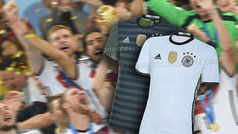 Das sollen sie sein: Das neue Heim- und Auswärtsdress der deutschen Nationalmannschaft. Das sollen sie sein: Das neue Heim- und Auswärtsdress der deutschen Nationalmannschaft.