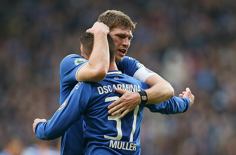 Grenzenlose Freude: Arminia Bielefeld steht im Halbfinale des DFB-Pokals.