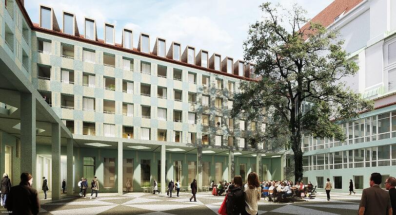 Die Höfe in der Alten Akademie sollen auf jeden Fall erhalten bleiben.
