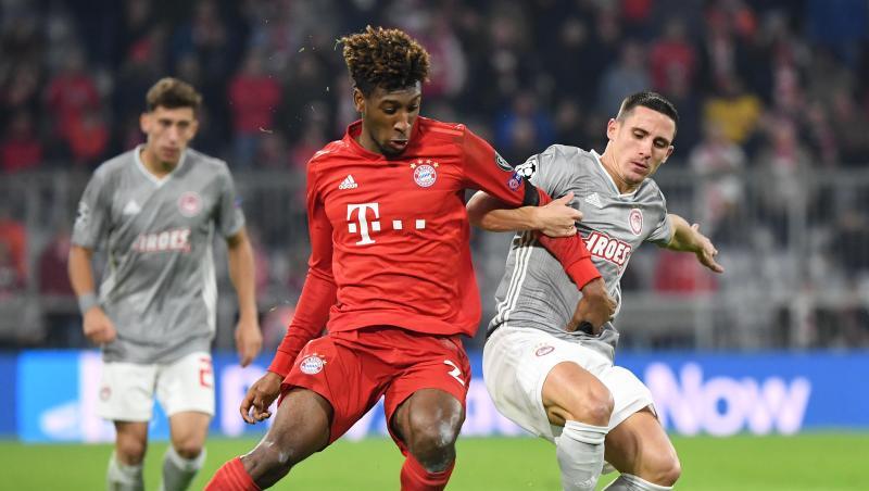 Kingsley Coman von München kämpft um den Ball. Foto: Matthias Balk/dpa Kingsley Coman von München kämpft um den Ball. Foto: Matthias Balk/dpa