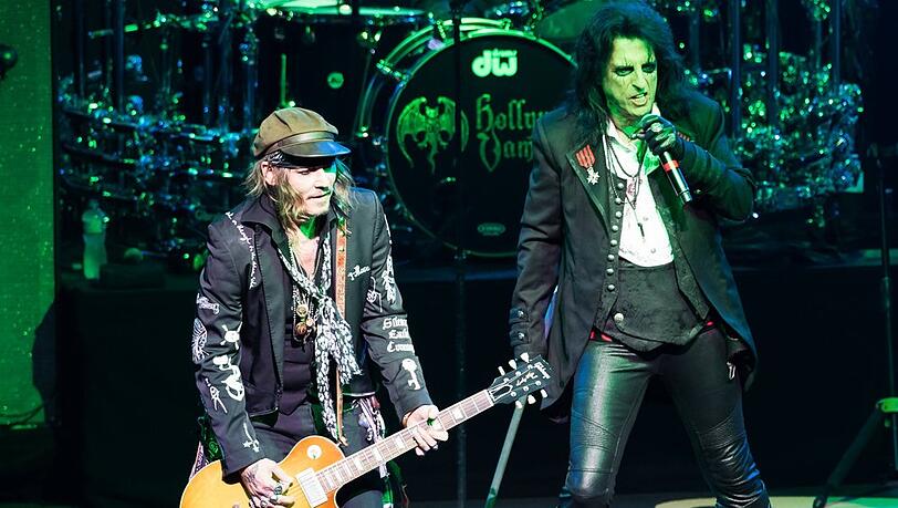 Alice Cooper und Johnny Depp bei einem gemeinsamen Auftritt.