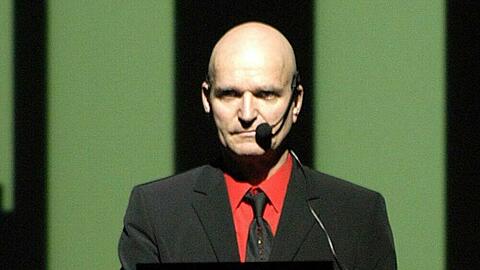 Florian Schneider-Esleben während eines Kraftwerk-Konzerts in München im Jahr 2004.