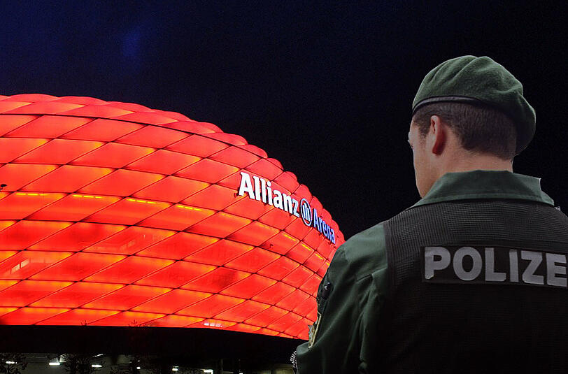 Insgesamt gab es bei der Pokal-Begegbnung zwischen den Bayern und Hannover nur wenig für die Polizei zu tun.