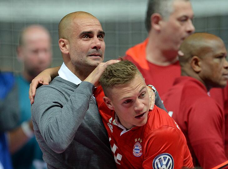 Pep Guardiola und Joshua Kimmich.