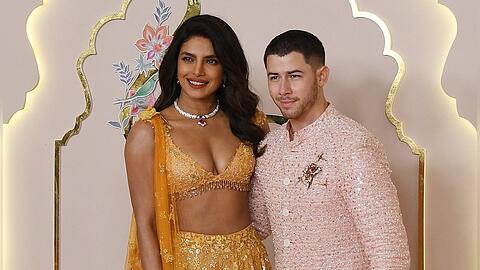 Schönes Paar: Im Sommer 2024 glänzten Priyanka Chopra und Nick Jonas bei der XXL-Hochzeit von Milliardärs-Spross Anant Ambani und Radhika Merchant in Mumbai.